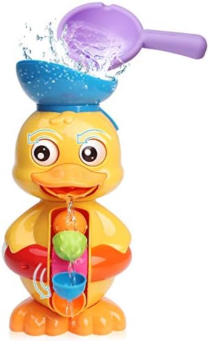 צעצועי אמבטיה לאמבטיה של Sitodier לפעוטות 1 2 3 שנים | צעצועי אמבטיה ברווז עם גלגל מים/עיניים מסתובבים |